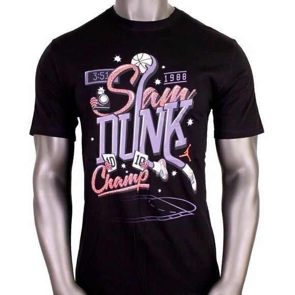 Jordan Mens Ajiii Dunk Champ Tee Size Black XX-Large - Picture 1 of 4